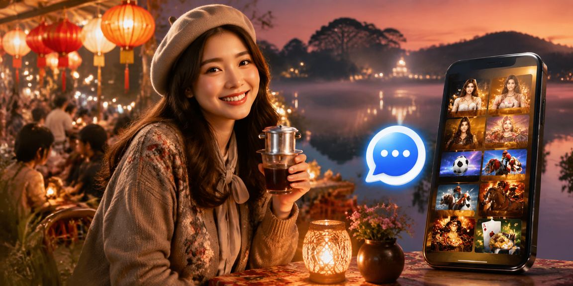 Người chơi tại Đà Lạt thưởng thức cà phê và trải nghiệm casino di động cao cấp